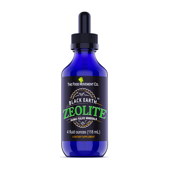 Black Earth Zeolite with Humic Fulvic Acids Trace Minerals for Adults and Kids for Detox, Gut Health and Immune Support - Value Size 4 Fl Oz Liquid Drops Supplement