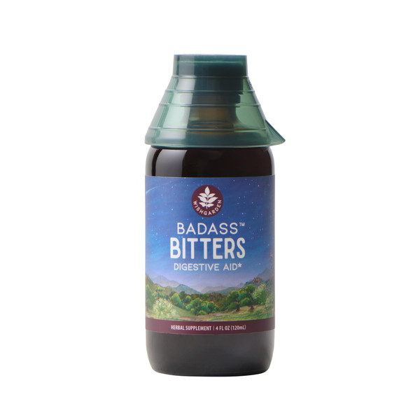 WishGarden Herbs Badass Bitters, Pre-Meal Bloating & Digestion Drops, 4oz