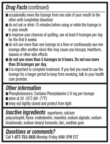 Wellness Basics Mini Nicotine Lozenge 2mg | Stop Smoking Aid | Mint Flavor | 135 Count | Pack of 5 Vials | Reduces Cravings & Withdrawal Symptoms