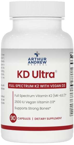 Arthur Andrew Medical, KD Ultra, Full Spectrum K2 & D3, 90 Capsules