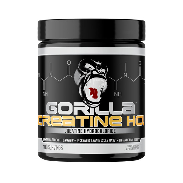 Gorilla Mind CON-CRĒT Creatine HCl W/Pepsin | 2.5g, Unflavored (100 Servings)