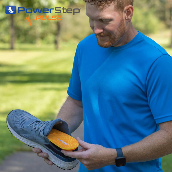 PowerStep Insoles, Pulse Performance, Running Shoe Pain Relief Insert, Athletic Arch Support Orthotic for Women and Men - Made in The USA (M 4-4.5, W 6-6.5)