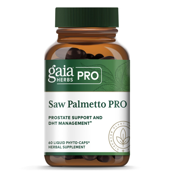 GAIA HERBS PRO Saw Palmetto, 60 Vegan Capsules, 60 Servings