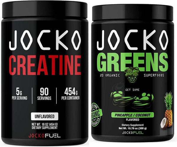 Jocko Fuel Greens & Creatine Bundle - Greens & Superfood Powder + Creatine Powder