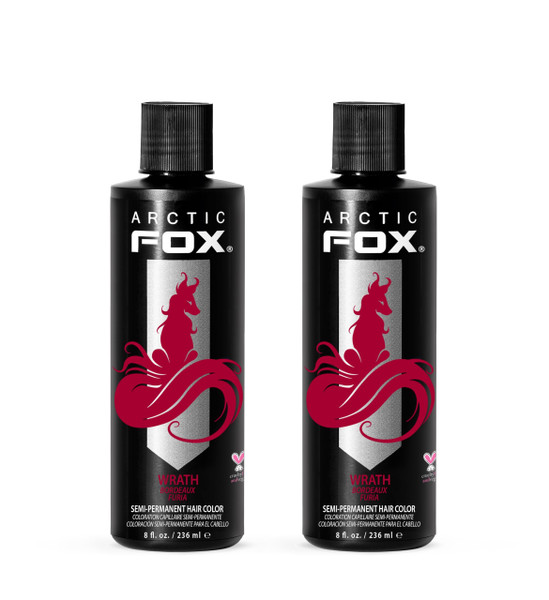 ARCTIC FOX Semi-Permanent Hair Dye Wrath - Vegan, Ammonia Free - 2 x 8 oz