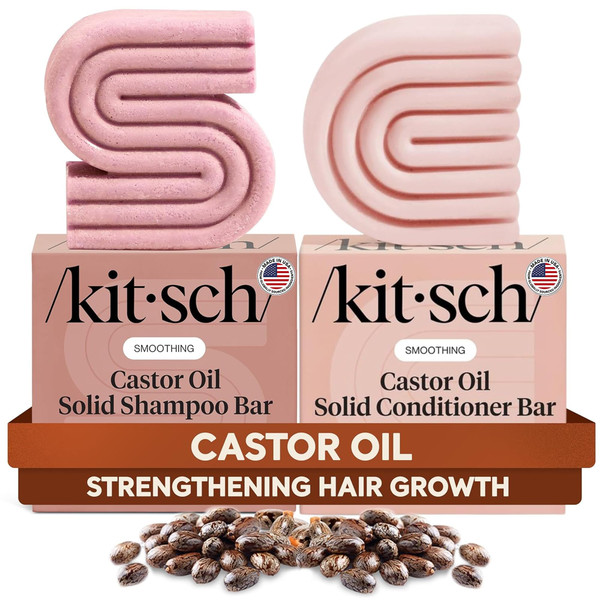 Kitsch Castor Oil Shampoo and Conditioner Set for Hair Growth