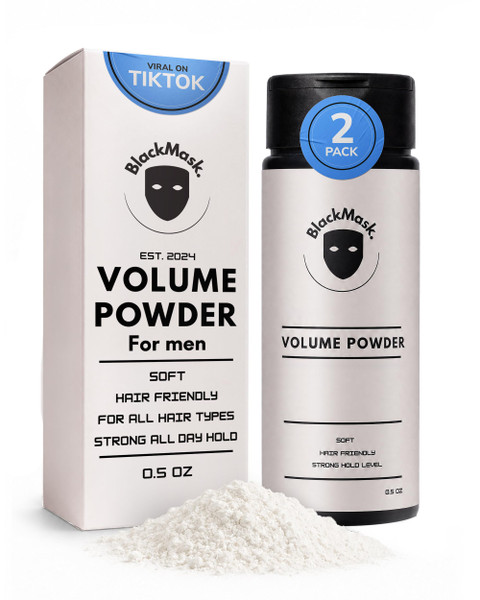 BlackMask Instant Hair Texture Powder for Men, Strong All-Day Hold, 2 Pack