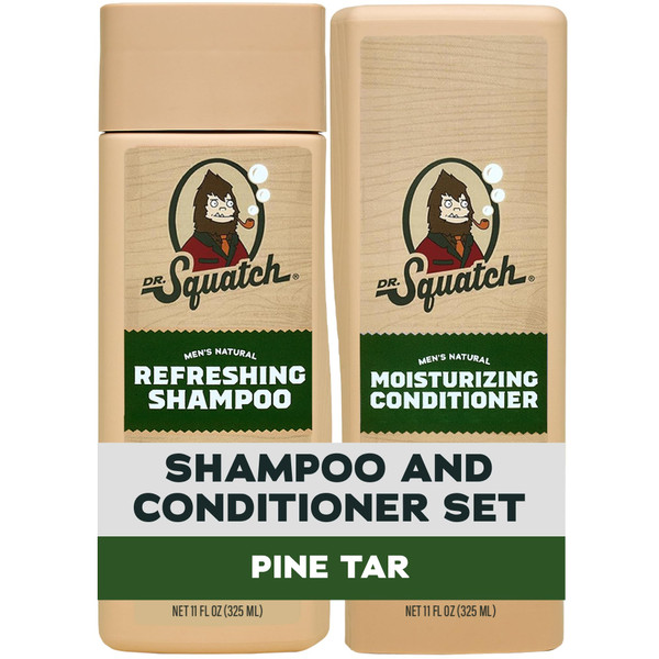 Dr. Squatch Men's Natural Shampoo and Conditioner Set (11 fl oz, 2-Pack)