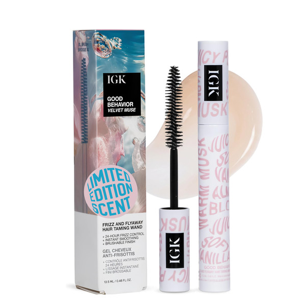 IGK Good Behavior Velvet Muse Frizz & Flyaway Taming Wand + Slick Stick