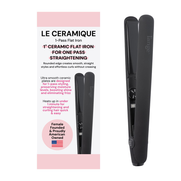 L'ANGE HAIR Le Ceramique 1-Pass Flat Iron Hair Straightener | Fast Heating Ceramic Flat Iron | Best Hot Tools Professional Hair Straightener to Lock in Moisture & Shine | (Black)