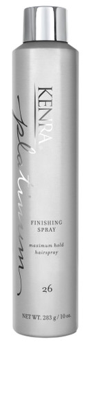 Kenra Platinum Finishing Spray 26 80% | Maximum Hold Hairspray | Fast-drying, Non-Flaking, Non-Drying | Humidity-Resistant |All-Day Style Retention |High-Shine Finish |All Hair Types | 10 oz