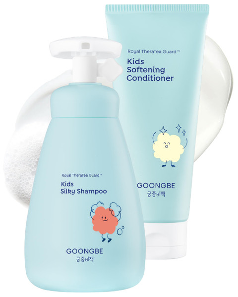 GOONGBE Kids Silky Shampoo & Conditioner Set, Silicone-Free