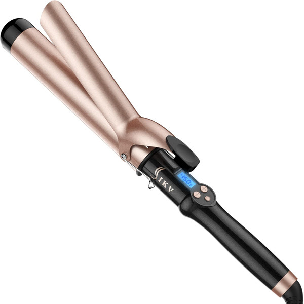 IKV 1 1/2 inch Curling Iron Large,Long Barrel Curling Wand 1.5 inch