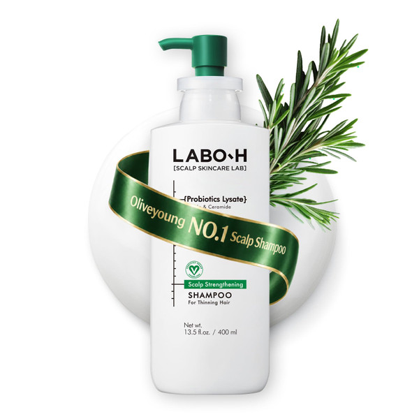 LABO.H Scalp Strengthening Shampoo for Hair Growth & Anti-Loss, 13.5 Fl. oz