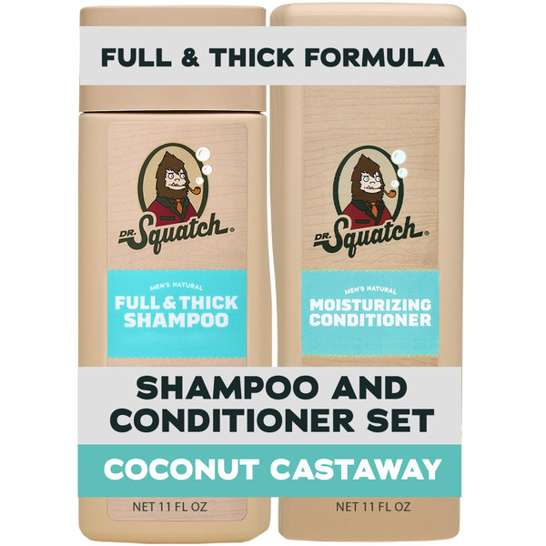 Dr. Squatch Men's Natural Shampoo and Conditioner Set (11 fl oz, 2-Pack)