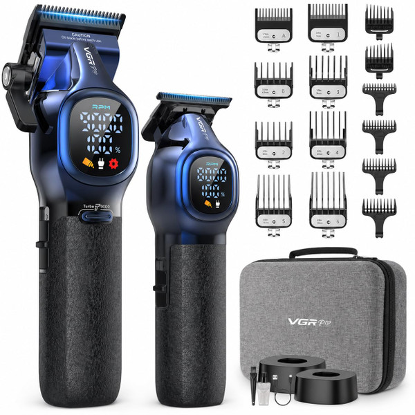 VGRPRO Professional Hair Clippers for Men, Cordless Clipper and Trimmer Set