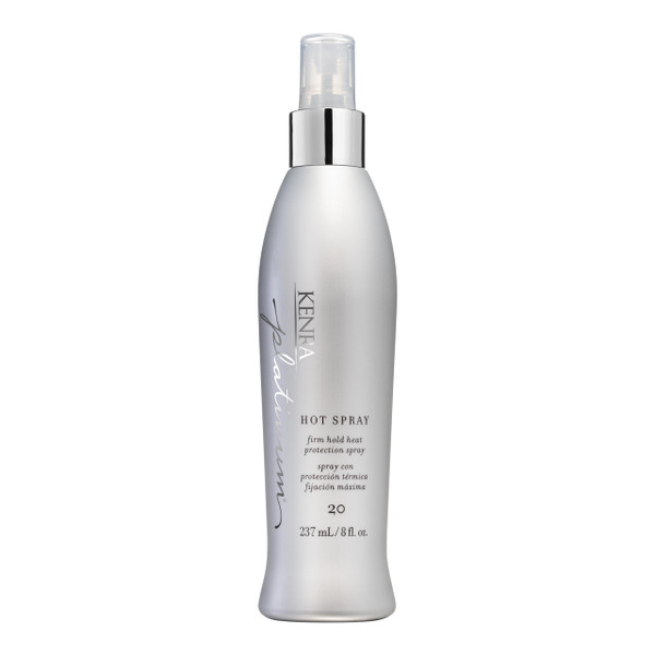 Kenra Platinum Hot Spray 20 | Heat Protection Styler | Long-Lasting, Firm Hold | Adds Vibrant Shine | Humidity & Thermal Protection | Clean Release From Heated Tools | All Hair Types | 8 fl. Oz