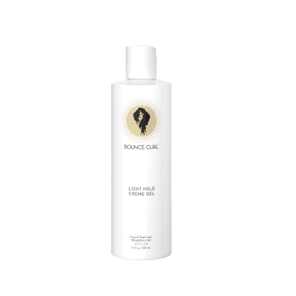 Bounce Curl Light Hold Creme Gel fol All Curl Types, Crunch-Free, Soft Hold Styling Gel, Fights Frizz & Locks In Moisture for Defined Curls, Aloe and Jojoba Formula, Sulfate & Silicone-Free 12 oz