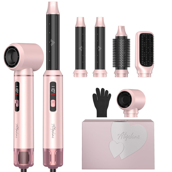 Atopskins 5-in-1 Blow Dryer Brush & Auto-Wrap Air Styler Set