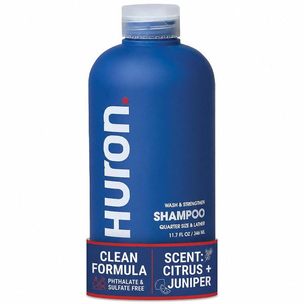 Huron Shampoo for All Hair Types: Cleans + Strengthens Hair, 11.7 oz