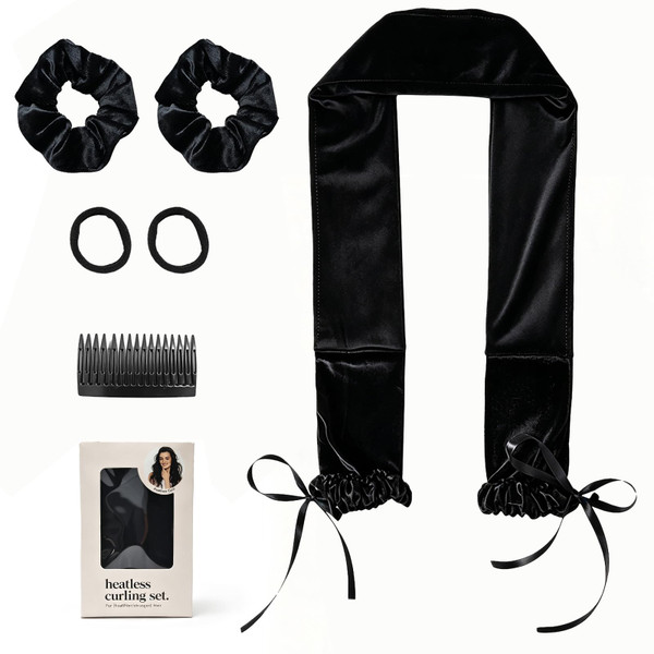 Sleep Tie, Heatless Curling Headband Overnight No Heat Curler Set for Long Hair