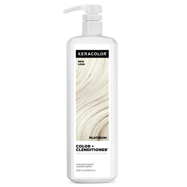Keracolor Clenditioner PLATIUM Hair Dye - Semi Permanent Hair Color Depositing Conditioner, Cruelty-free, 33.8 Fl. Oz.
