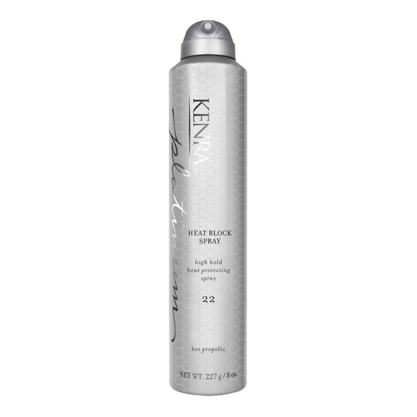 Kenra Professional Platinum Heat Block Spray 22 | Heat Protecting Hairspray | All Hair Types | 8 oz.