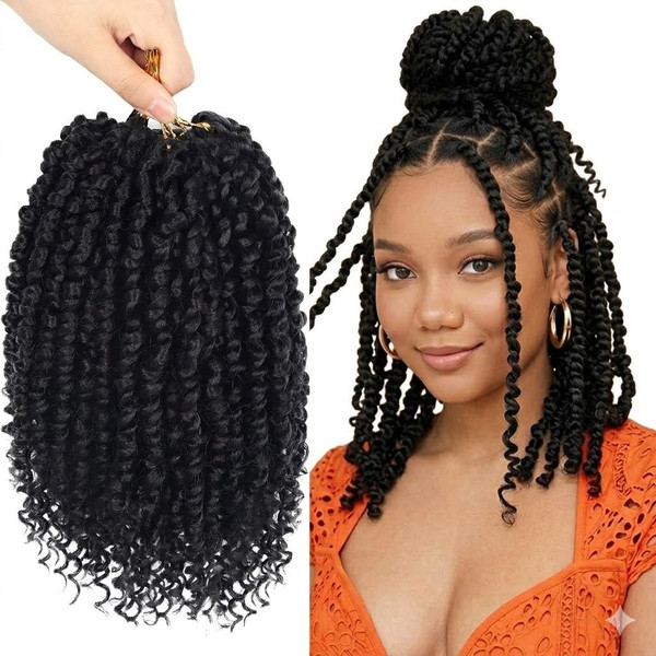 Bileaf Passion Twist Crochet Hair for Black Women 10 Inch Crochet Twist