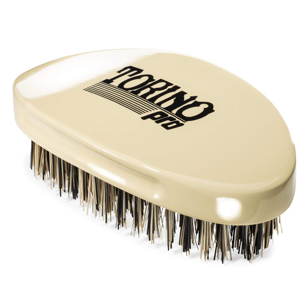 Torino Pro Wave Brush #1510 - By Brush King - Curved, Hard Palm/Military 360 Waves