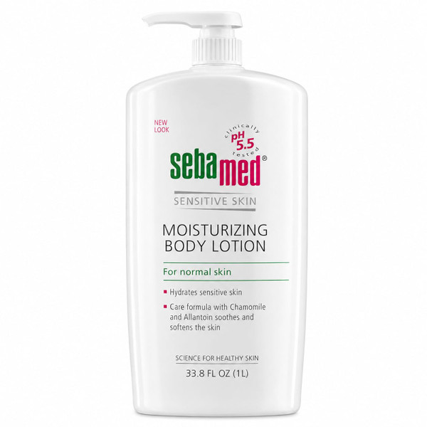 SEBAMED Moisturizing Body lotion pH 5.5 for Sensitive Skin Hypoallergenic Dermatologist Recommended Hydrating Moisturizer 33.8 Fluid Ounces (1 Liter)