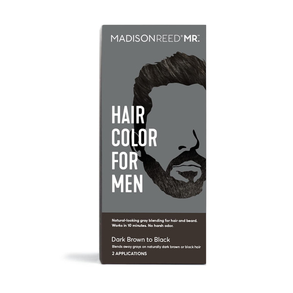 Madison Reed Mr. Hair Color for Men – Dark Brown to Black, 2 Applications