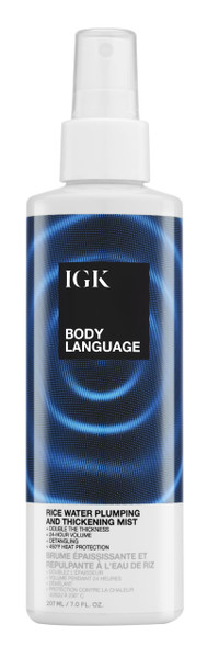 IGK Body Language Rice Water Plumping + Thickening Mist for Fine Hair, 5 Oz