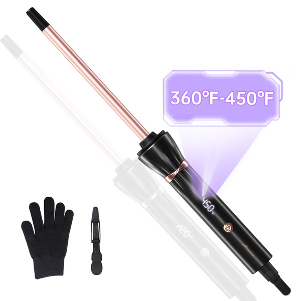 3/8 Inch Small Curling Iron, Wand Curler for Tight Curls & Textured Styles