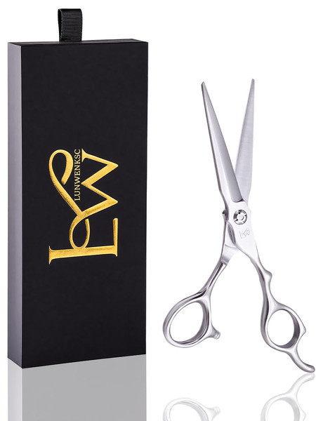 Lunwenksc Professional Hair Scissors 6" Sharp Blades, Hair Cutting Shears