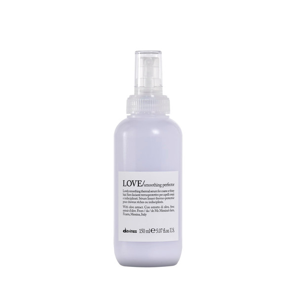 Davines LOVE Smoothing Perfector Serum, Thermal Leave-On Anti-Frizz Formula for Wavy, Unruly, Coarse Hair - Moisturizes & Protects from Heat Without Weighing Down with Olive Extract, 5.07 Fl Oz