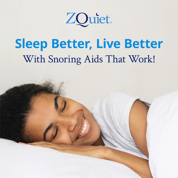 ZQuiet, Anti-Snoring Mouthpiece, Starter Pack with 2 Sizes, Living Hinge & Open Front Design for Comfort & Easy Breathing, Blue
