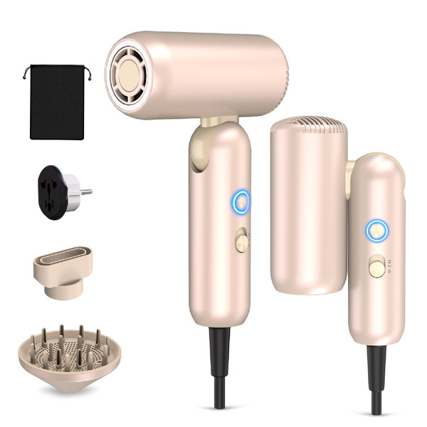 Mythsight StyleVibe High-Speed Dual Voltage Foldable Travel Hair Dryer