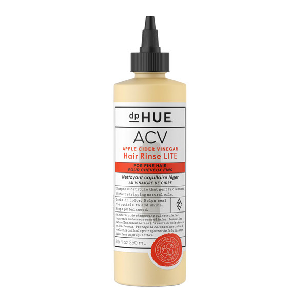 dpHUE Apple Cider Vinegar Hair Rinse Lite, 8.5 oz - Shampoo Alternative, Scalp Cleanser & Post Workout Rinse - Won’t Weigh Fine Hair Down - Removes Buildup & Sweat