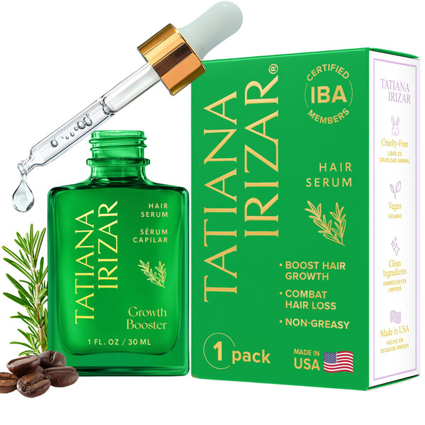 Hair Growth Serum Women Made in USA - Scalp Serum For Hair Growth Non-Greasy Biotin Rosemary, Amla & Caffeine Hair Loss - 1 Fl.Oz Residue-Free Gotero Anticaida y Crecimiento - Hair Regrowth Treatments