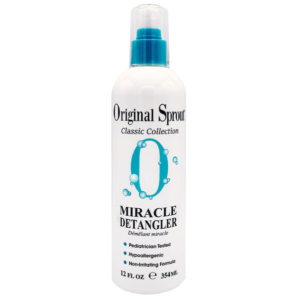 Original Sprout Miracle Detangler Spray, Lightweight Non-Greasy Leave-In Conditioner Spray for All Hair Types, Smooths, Softens & Detangles, Vegan, Cruelty-Free, Safe for Kids & Adults, 12 fl oz