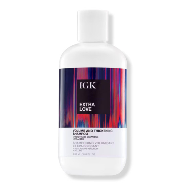 IGK Extra Love Volume & Thickening Shampoo for Fine, Flat Hair, 8 Oz