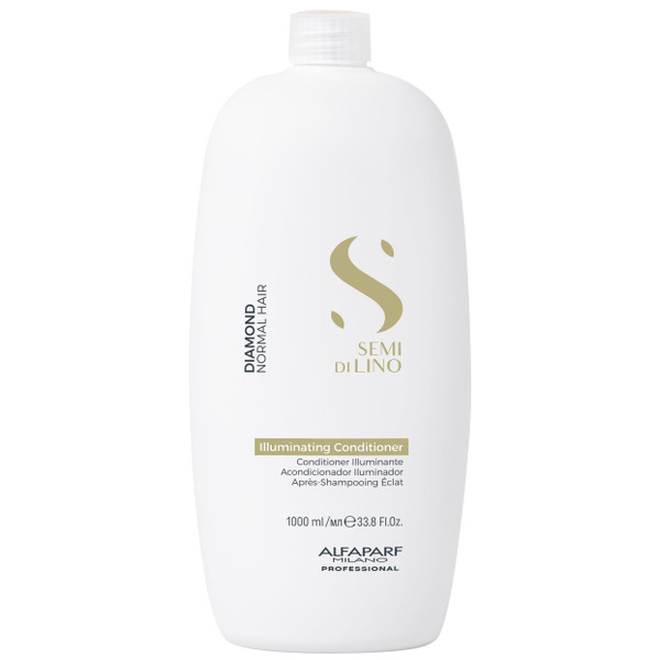 Alfaparf Milano Semi Di Lino Diamond Illuminating Conditioner - Moisturizing Conditioner For Normal and Color Treated Hair - Sulfate & Paraben Free Professional Hair Care (33.8 oz)