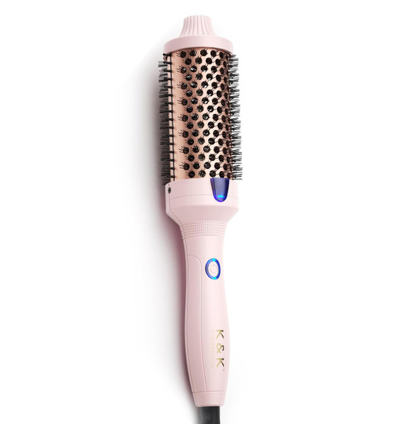 K&K Thermal Brush Curling Iron 1.77 Inch Ceramic Tourmaline Ionic Hair Styler for Loose & Voluminous Curls, Dual Voltage for Long Hair