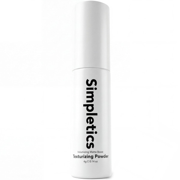 Simpletics Texturizing Powder 4g - All Natural, 4 Ingredient Nourishing Formula with Rice Starch - Chemical Free - Gives Volumized, Texturized, Matte Finish to Men & Women