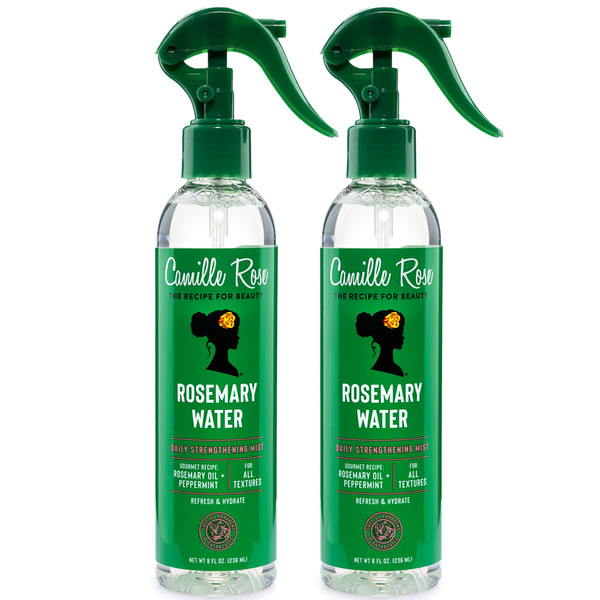 Camille Rose Rosemary Water Strengthening Hair Mist, 2-Pack, 8 Oz Ea