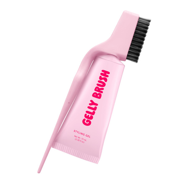 Gelly Brush 3-in-1 Hair Styling Tool & Pro-Hold Gel Kit – Mess-Free Slickback Applicator with Sectioning Pick for Dancers, Cheer, and Everyday Smooth Styles