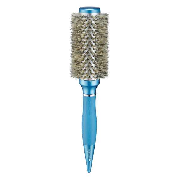 BaBylissPRO Nano Titanium 1.3" Boar Bristle Round Hair Brush – Professional Styling Brush for Shine & Smoothness – Thick and Textured Hair for Silky, Frizz-Free Shine