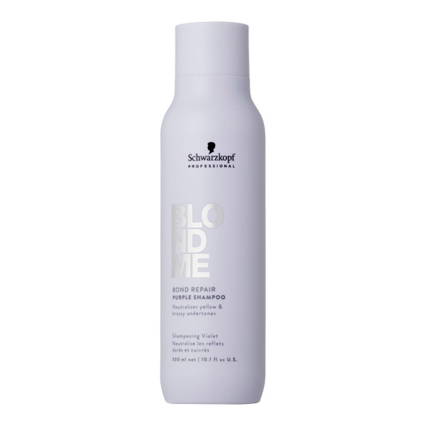 BlondMe Bond Repair Purple Shampoo for Blonde Hair | Neutralizes Yellow & Brassy Tones | Strengthens, Repairs, & Prevents Breakage | For Moisturized, Healthy-Looking Cool-Toned Blondes