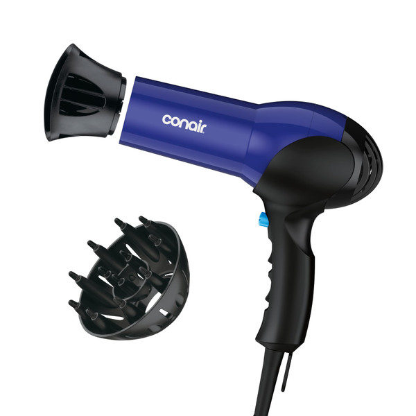Conair Lightweight Hair Dryer, 1875W, Diffuser & Concentrator Attachments
