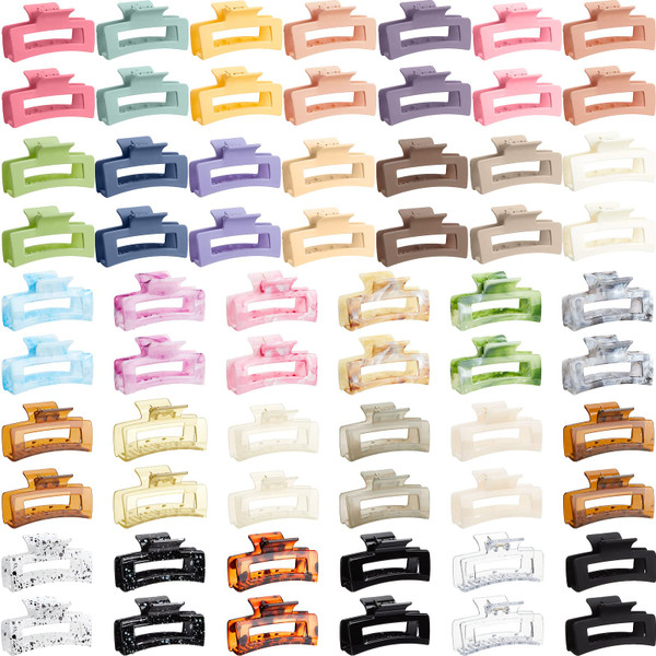 Cindeer 64 Pcs Medium Hair Claw Bulk, 3.35 Inch, Multicolor